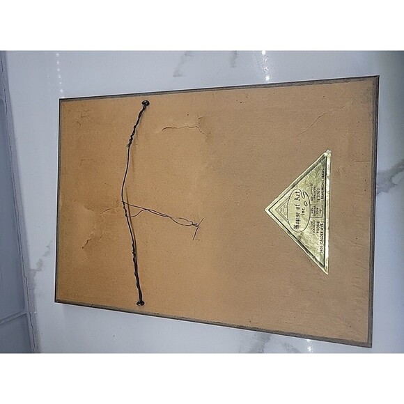 Original Oil Painting On Canvas Floral Still Life Framed Signed 8.5' x 5.5" art - Picture 4 of 4